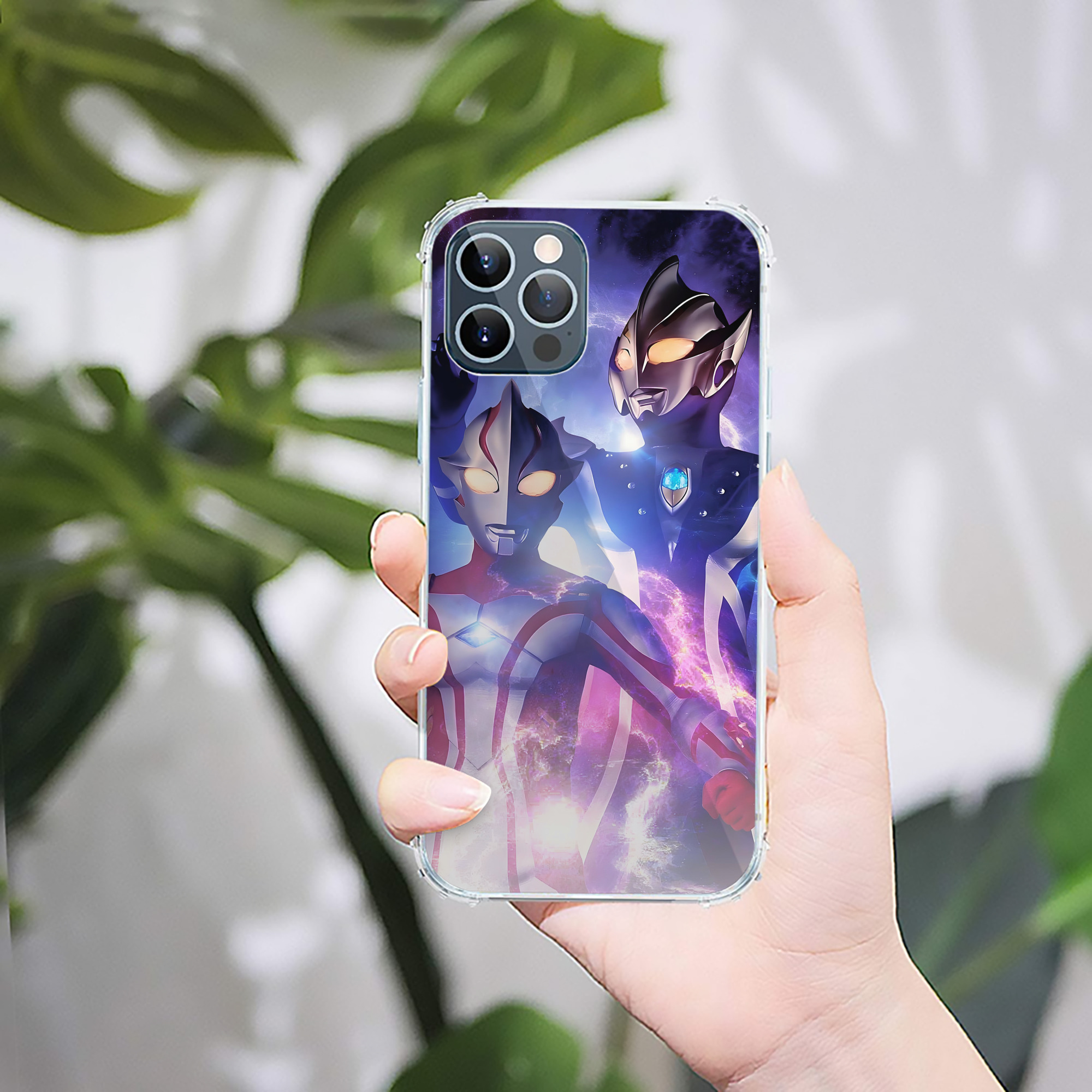 （画像用） ウルトラマン Ultraman 【iPhone 12シリーズ対応】透明スマホケース（クリアソフトケース）